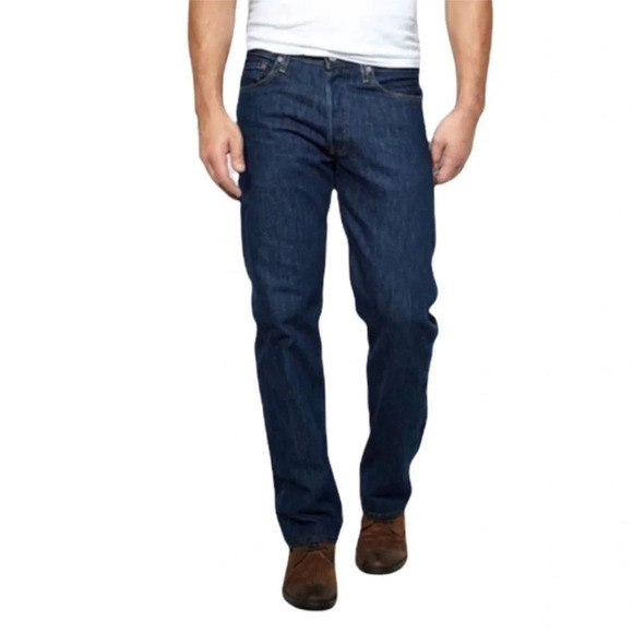Levi’s Original 501 Straight Leg Button Fly Jeans Size W34 L36 - Picture 1 of 14